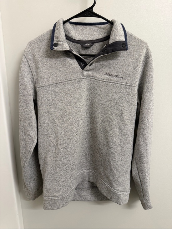 Eddie Bauer Other - Eddie Bauer Gray Quarter-Snap Fleece Pullover